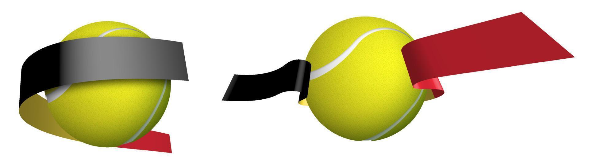sporter tennis boll i band med färger av flagga av Belgien. isolerat vektor på vit bakgrund