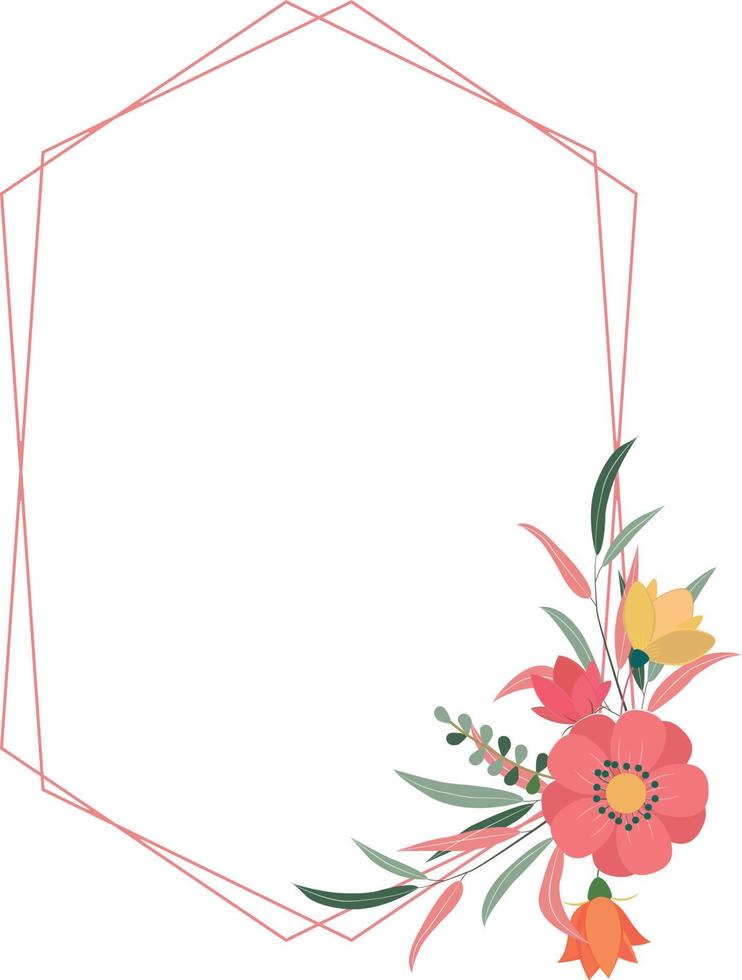 blommig ram illustration vektor