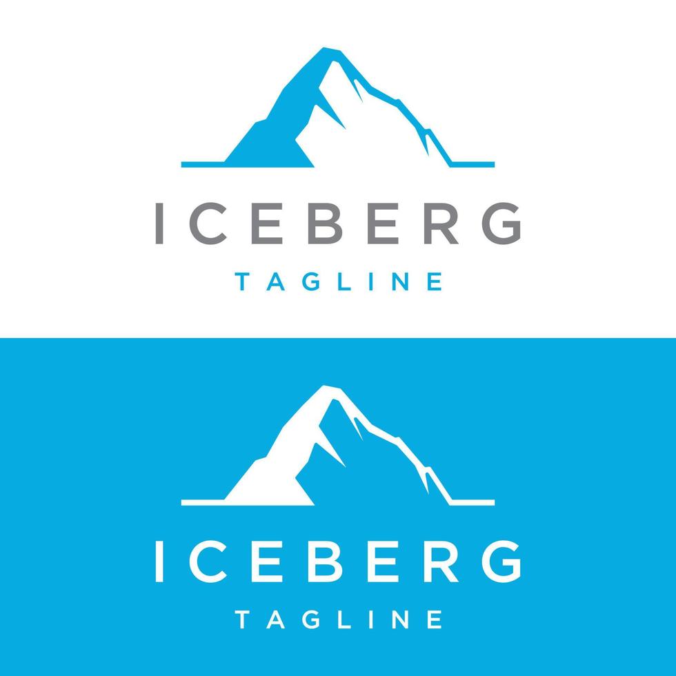 abstrakt geometrisch Arktis Eisberg Logo Design minimalistisch Vektor Illustration.