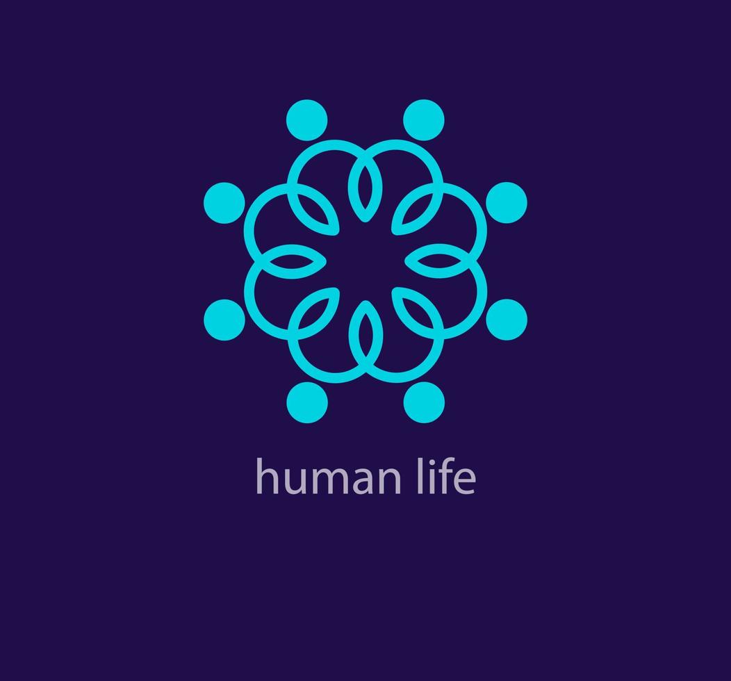 einzigartig Mensch Leben Logo. modern Design Farbe. kreativ Mensch Logo Vorlage. Vektor. vektor