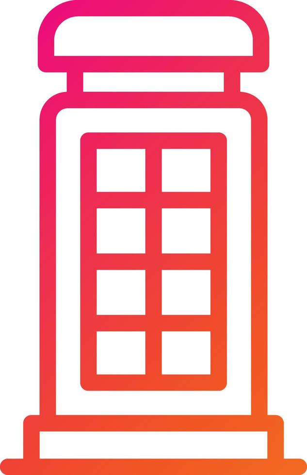 telefonkiosk vektor ikon design illustration