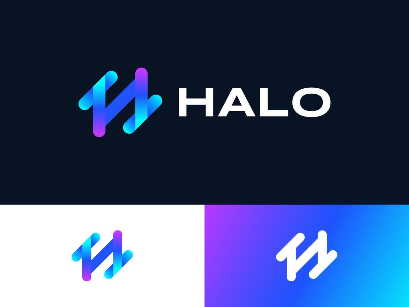 modern und bunt Brief h Logo Design. geeignet zum Geschäft und Technologie Logo vektor