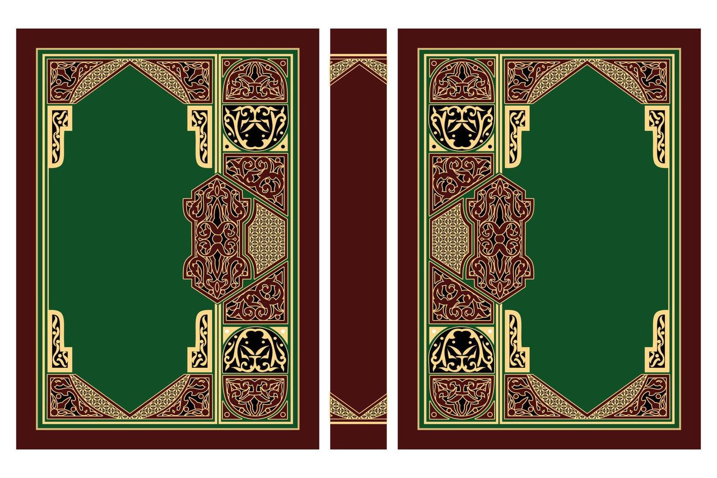klassisk arabicum bok omslag typografi design är skapas med skön islamic prydnad vektor