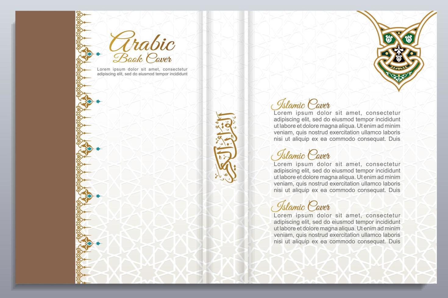 arabicum islamic bok omslag design vektor