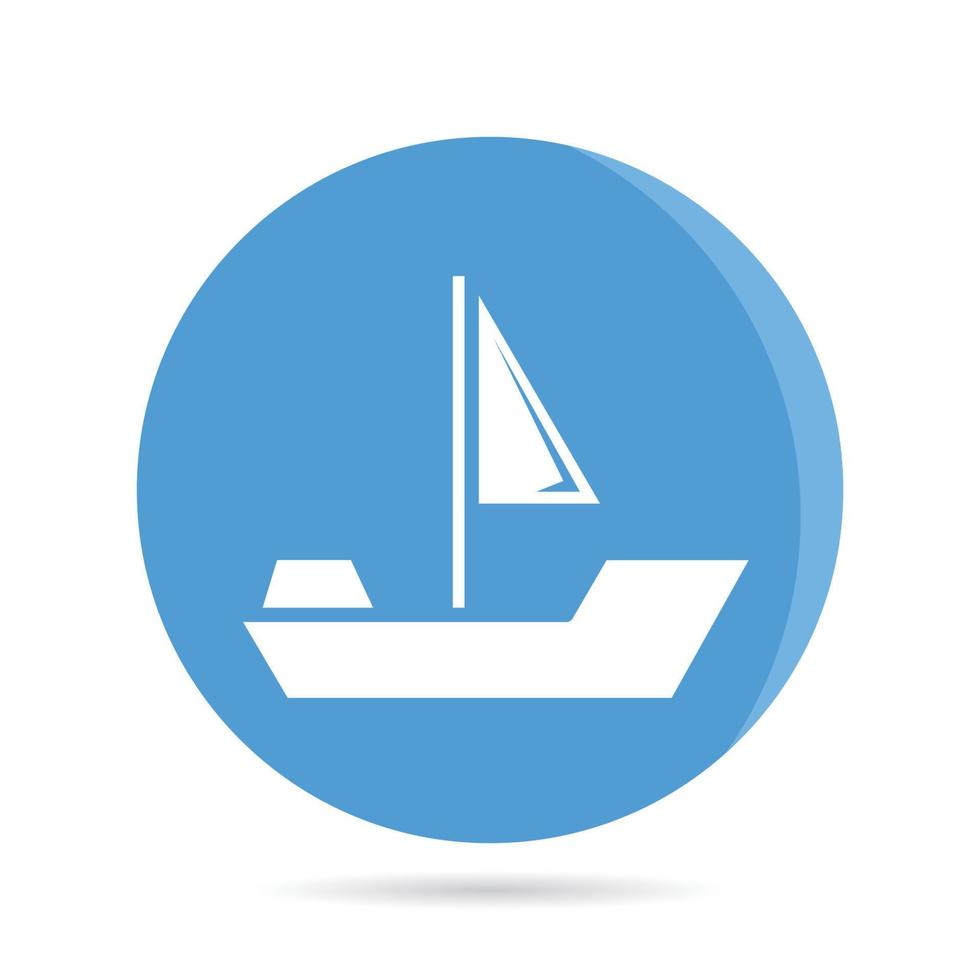 Segelboot-Symbol vektor