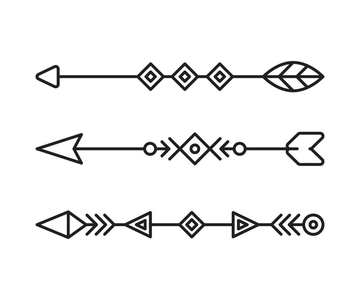 Pfeile Dekoration Strichzeichnungen Illustration vektor