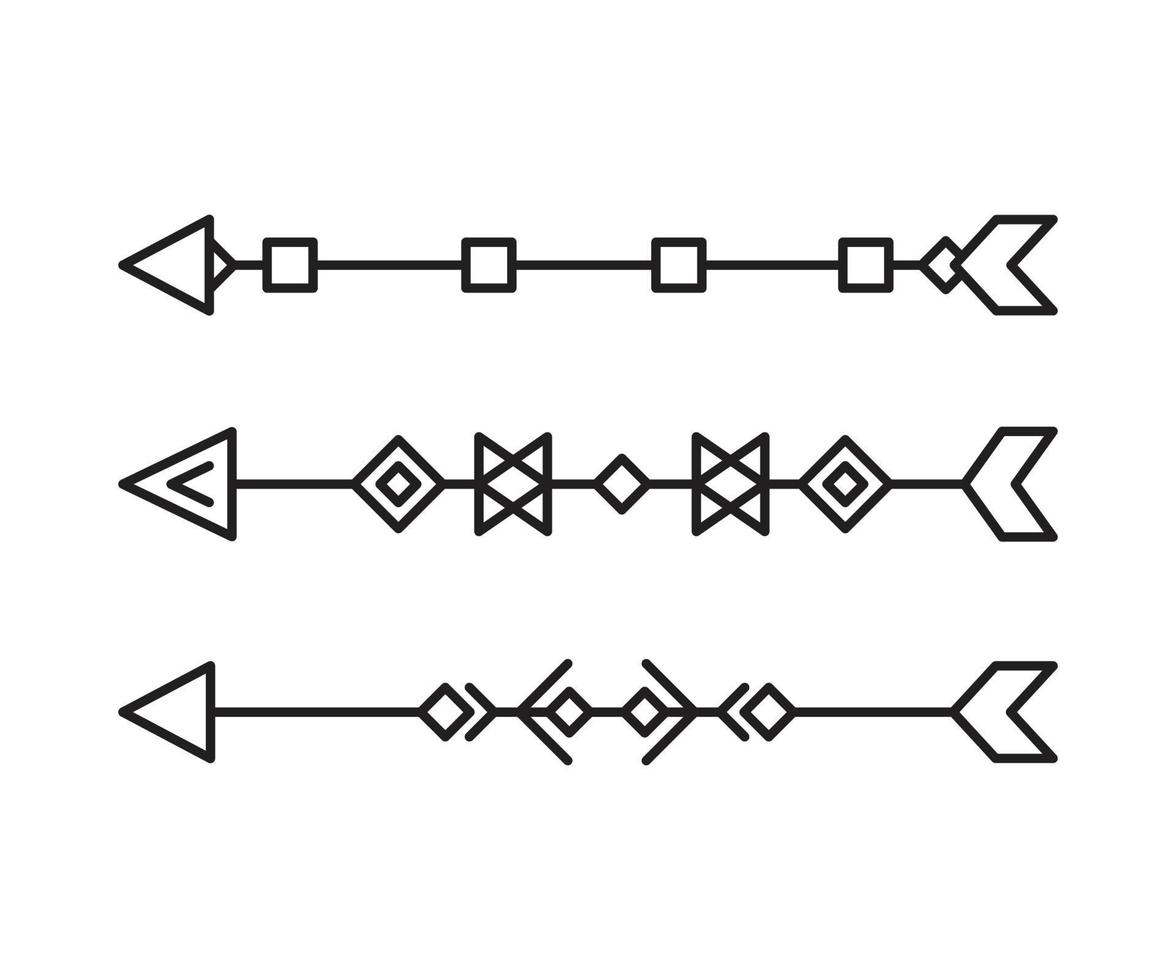 Pfeile Dekoration Strichzeichnungen Illustration vektor