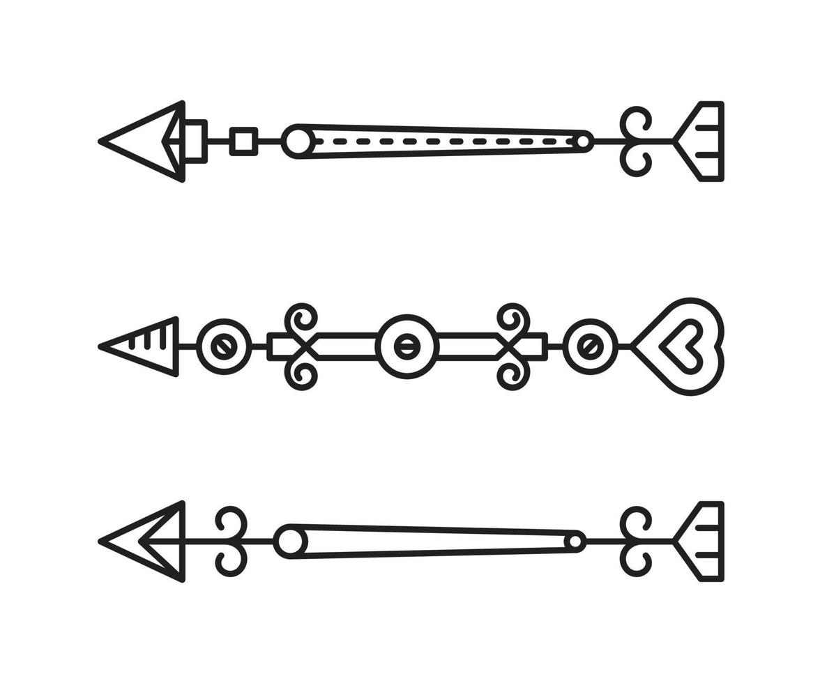 Pfeile Dekoration Strichzeichnungen Illustration vektor