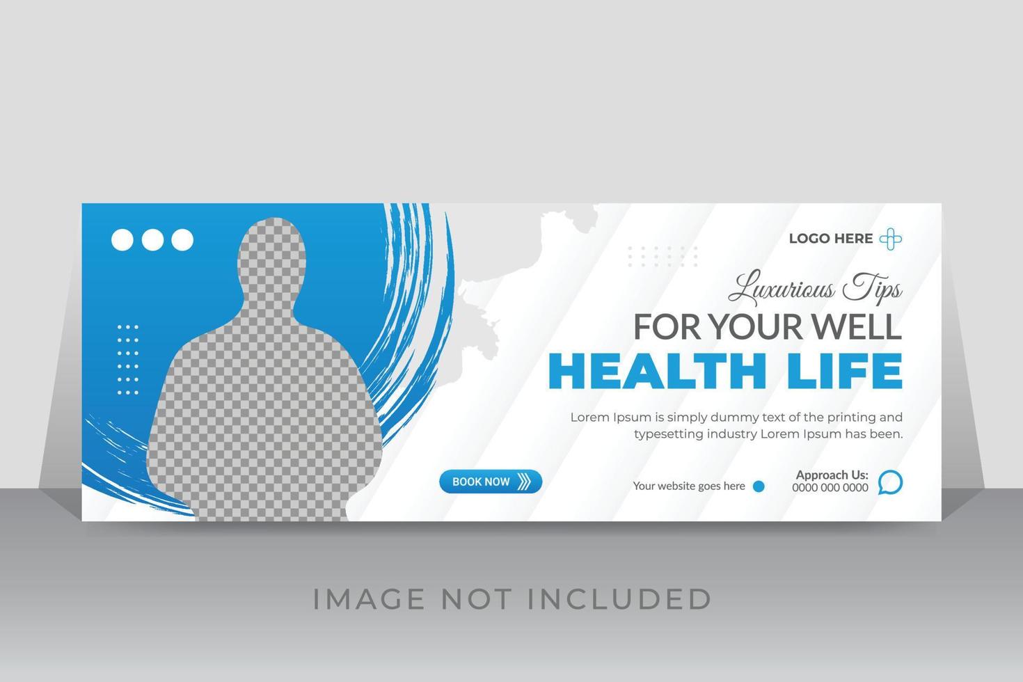 medizinisch Gesundheitswesen Zeitleiste Startseite Foto Vorlage Design mit Gradient Farbe vektor