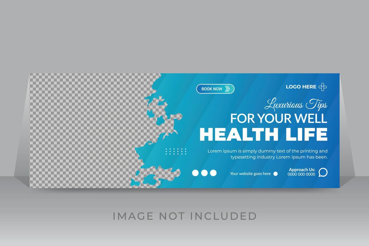 medicinsk sjukvård tidslinje omslag Foto mall design med lutning Färg vektor