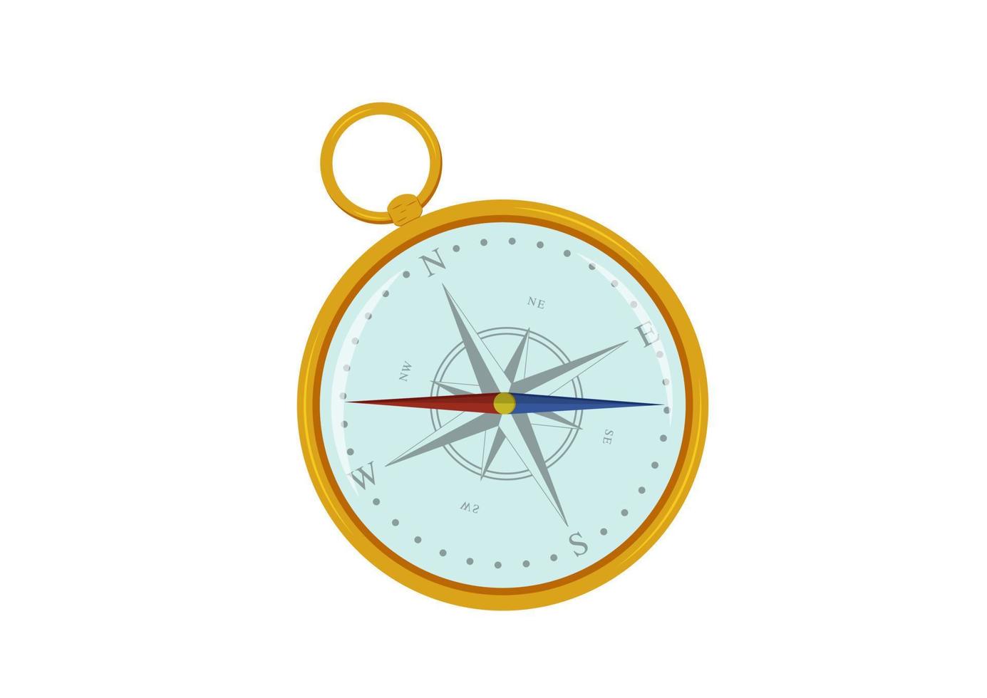 magnetisch Kompass Vektor Illustration. nautisch Kompass isoliert auf Weiß Hintergrund
