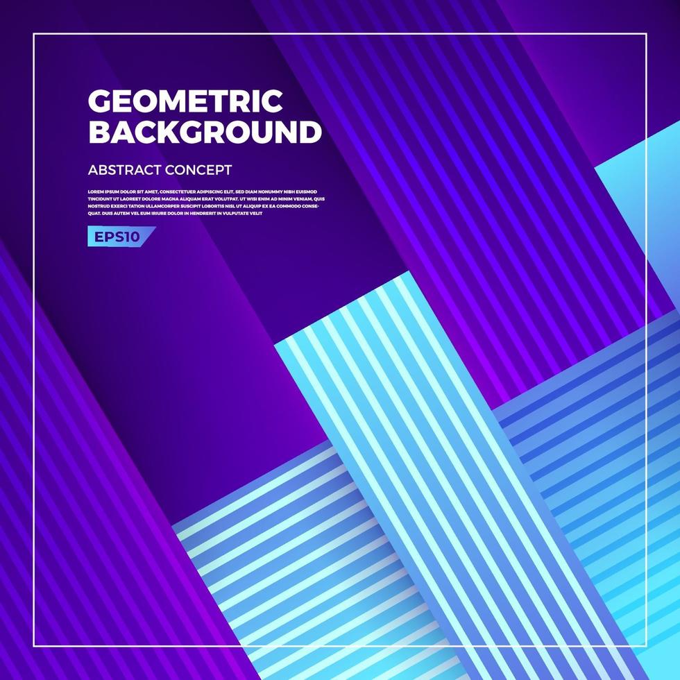 geometrische Karte mit hellen Farben und dynamischen Formkompositionen vektor