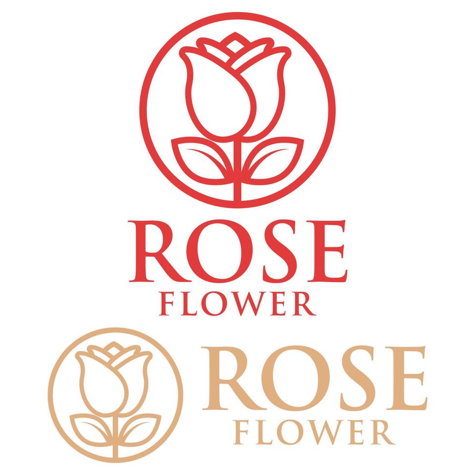 modern Vektor eben Design einfach minimalistisch Logo Vorlage von Rose Tulpe Blume Vektor Sammlung zum Marke, Emblem, Etikett, Abzeichen. isoliert auf Weiß Hintergrund.