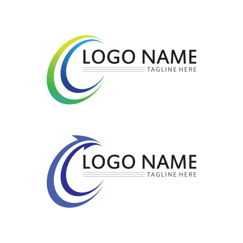 Kreis-Logo und Symbol-Vektor-Icon-Template-App vektor