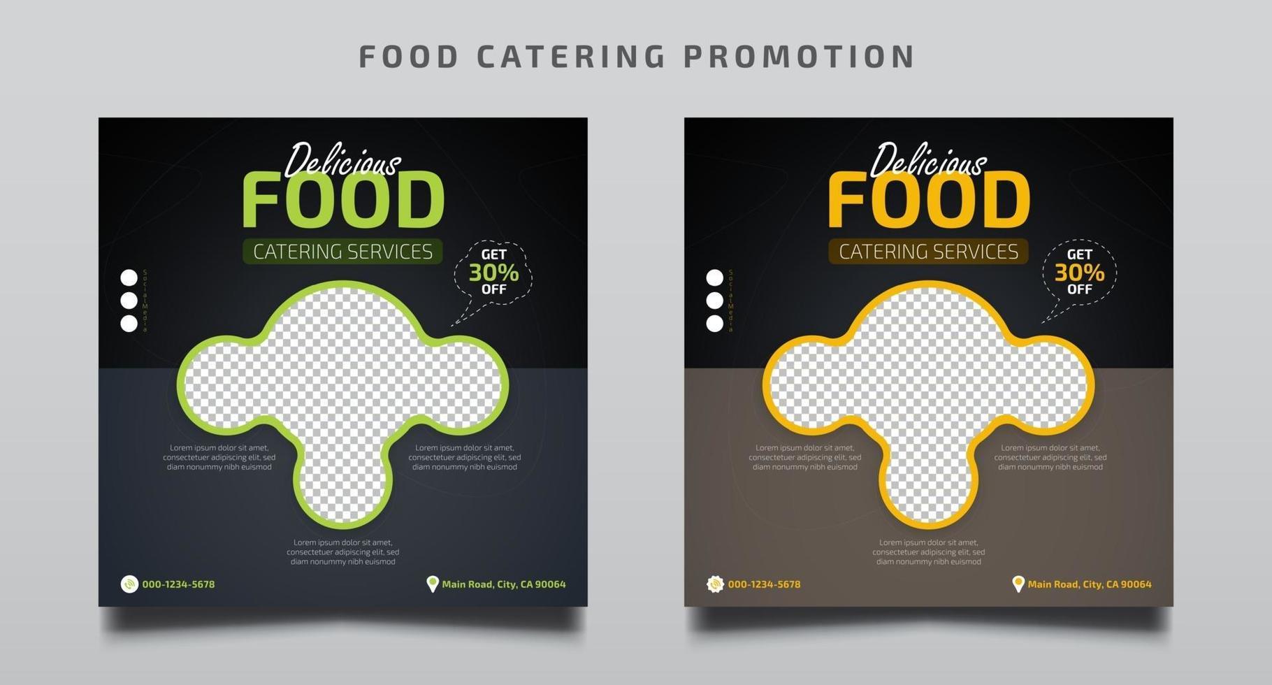 Food Catering Promotion Template Set vektor