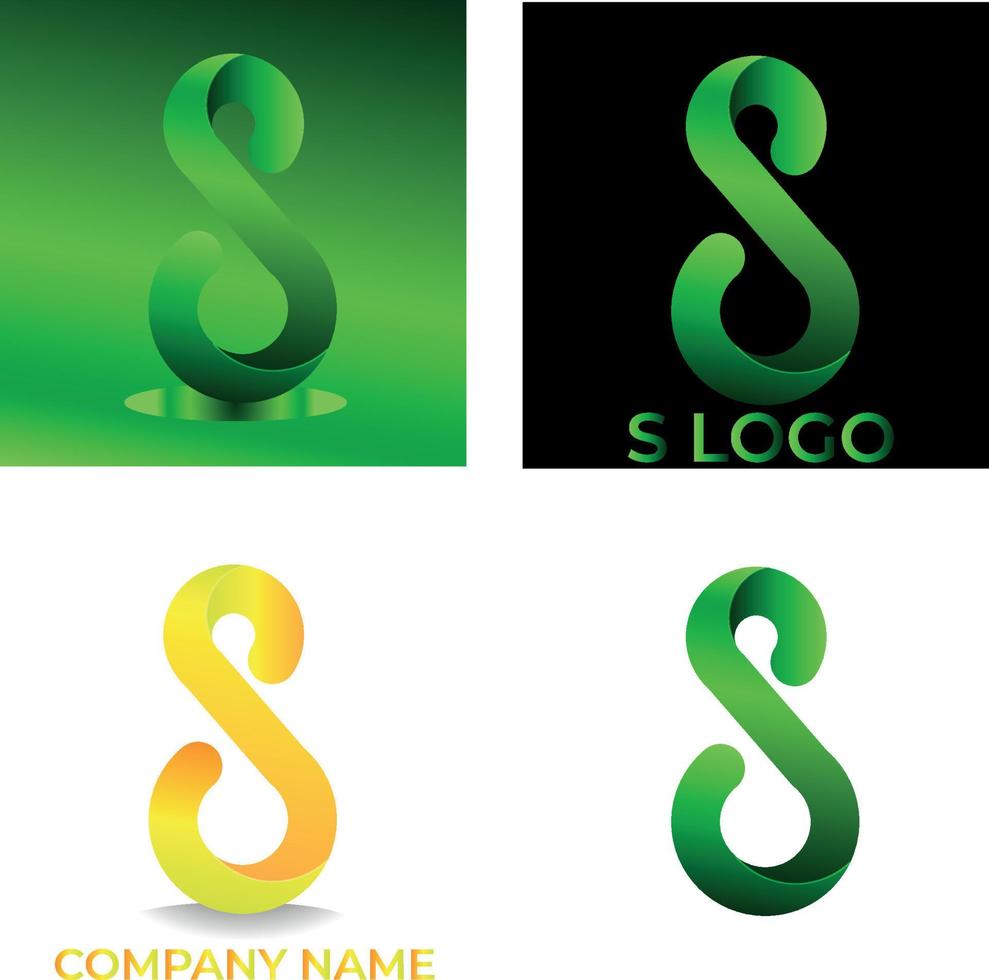 brev en, s, l logotyp design vektor