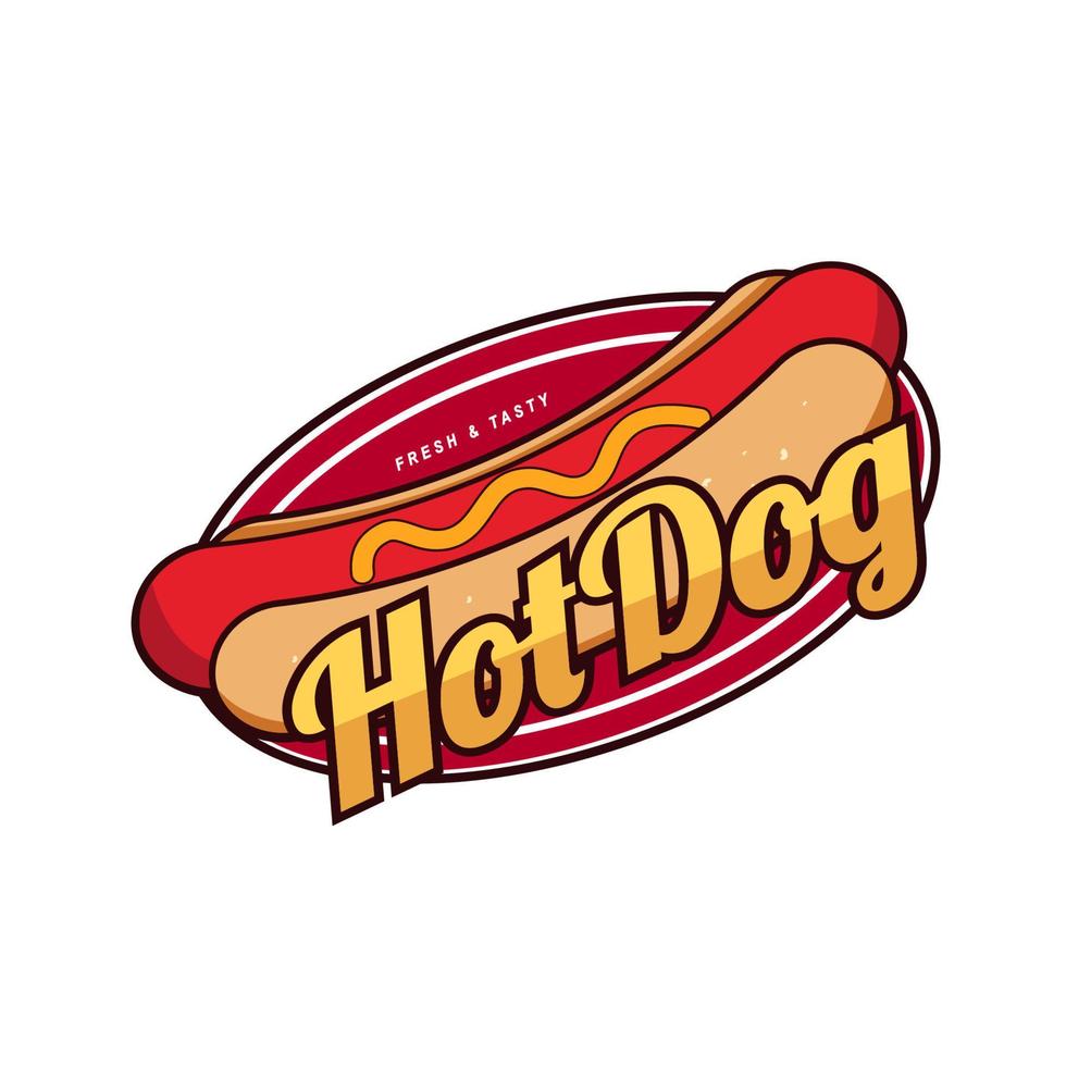 heiß Hund Essen Logo Design zum Ihre Geschäft Vektor Illustration