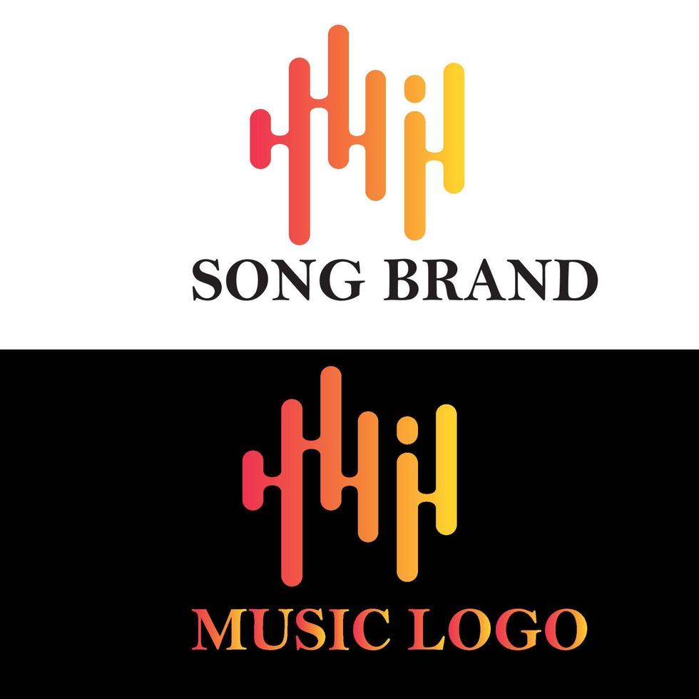 en logotyp för en musik företag den där är tillverkad förbi låt varumärke. vektor