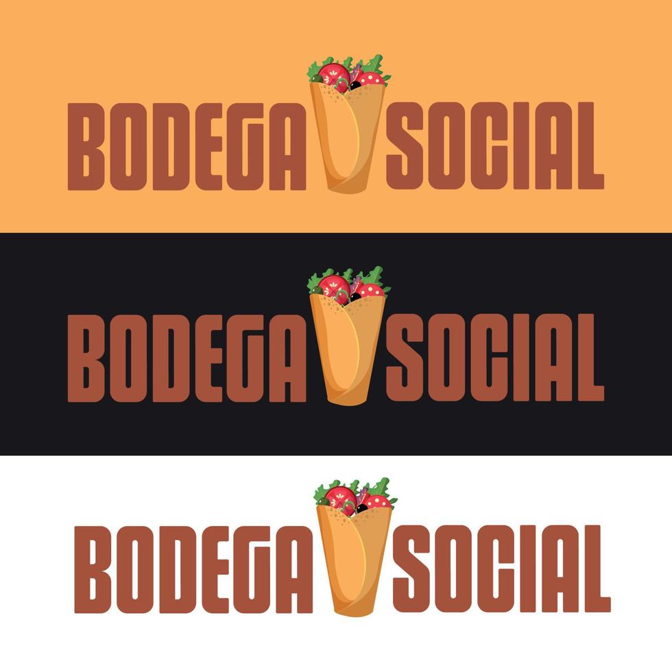 ein Logo zum Bodega Sozial und Restaurant. vektor