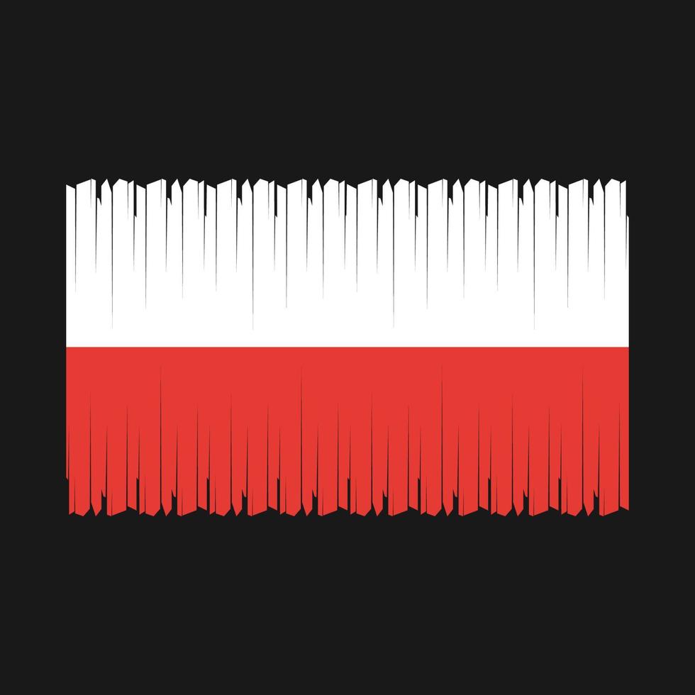 Polen-Flagge-Vektor-Illustration vektor