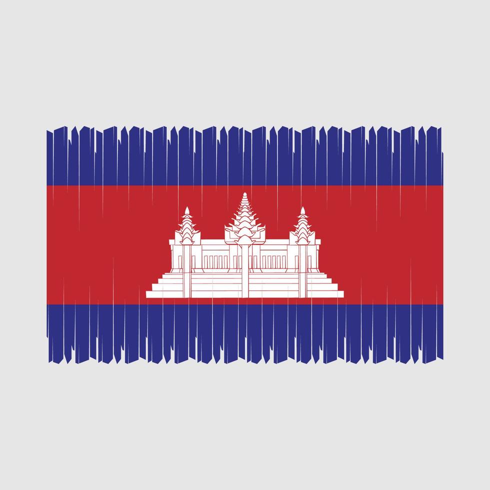 cambodia flagga vektor illustration