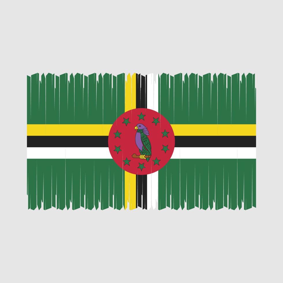 dominica flagga vektor illustration