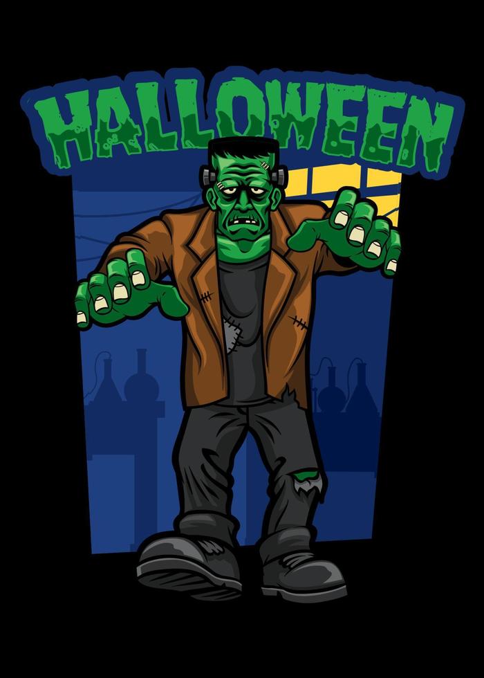 Halloween Design von Frankenstein vektor