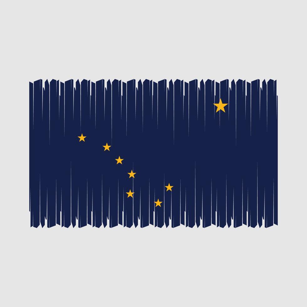 Alaska Flagge Vektor Illustration