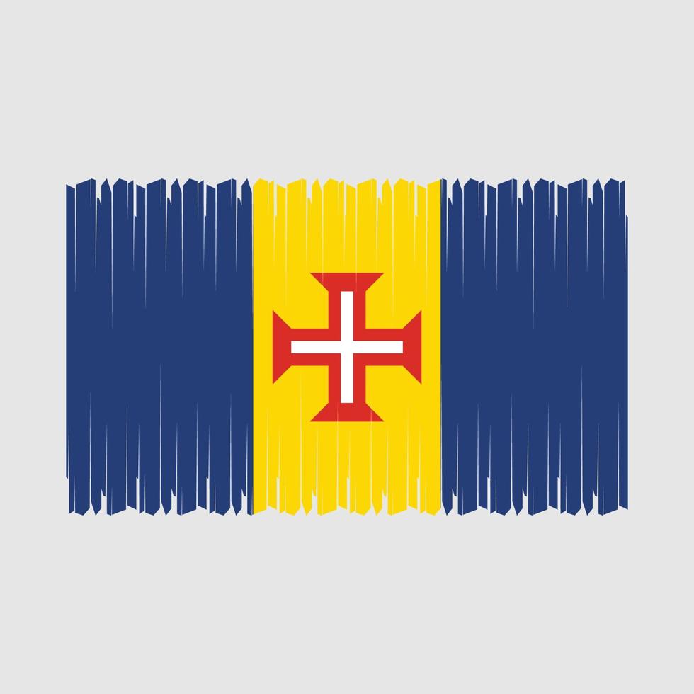 Madeira Flagge Vektor Illustration