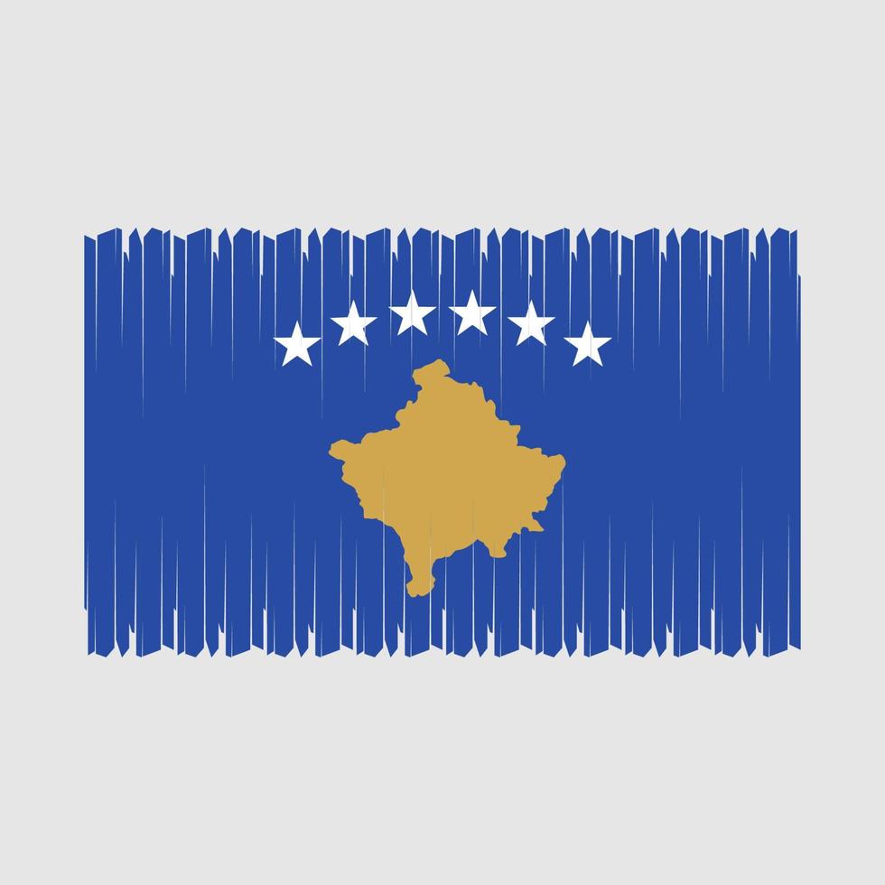 kosovo flagga vektor illustration