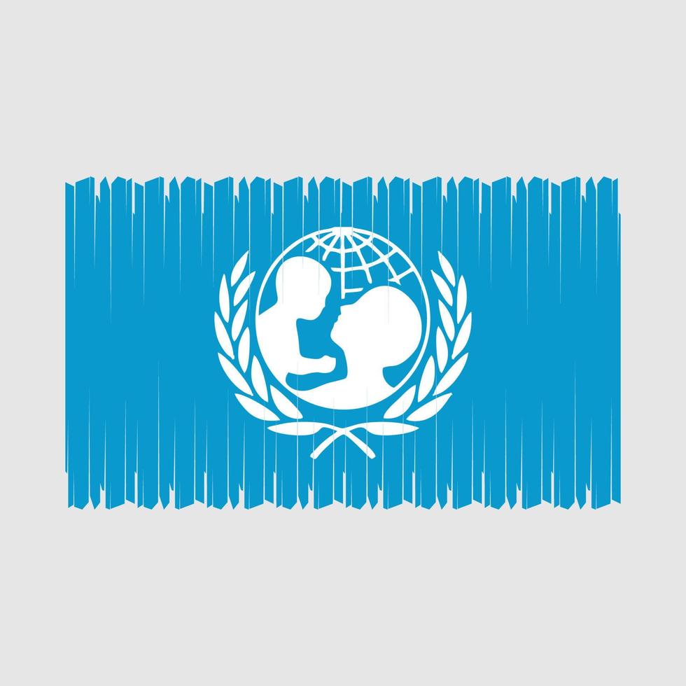 UNICEF Flagge Vektor Illustration