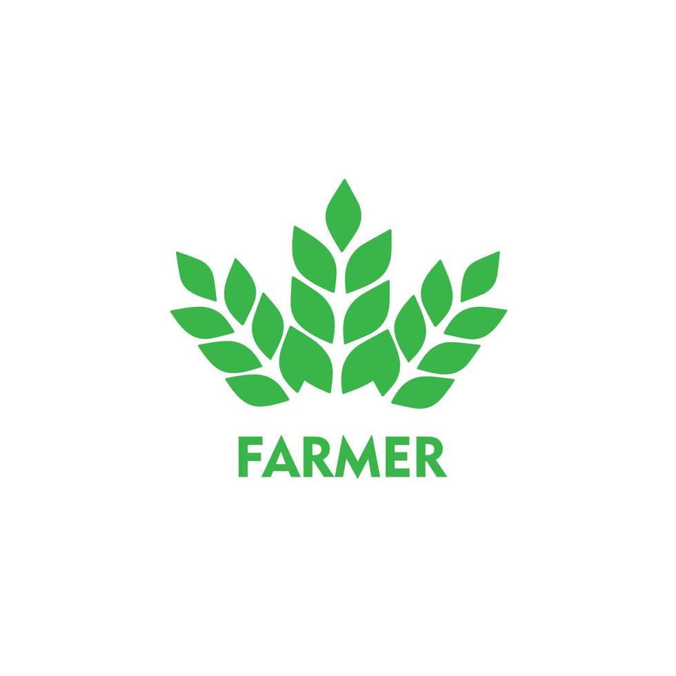 jordbrukare logotyp vektor illustration mall