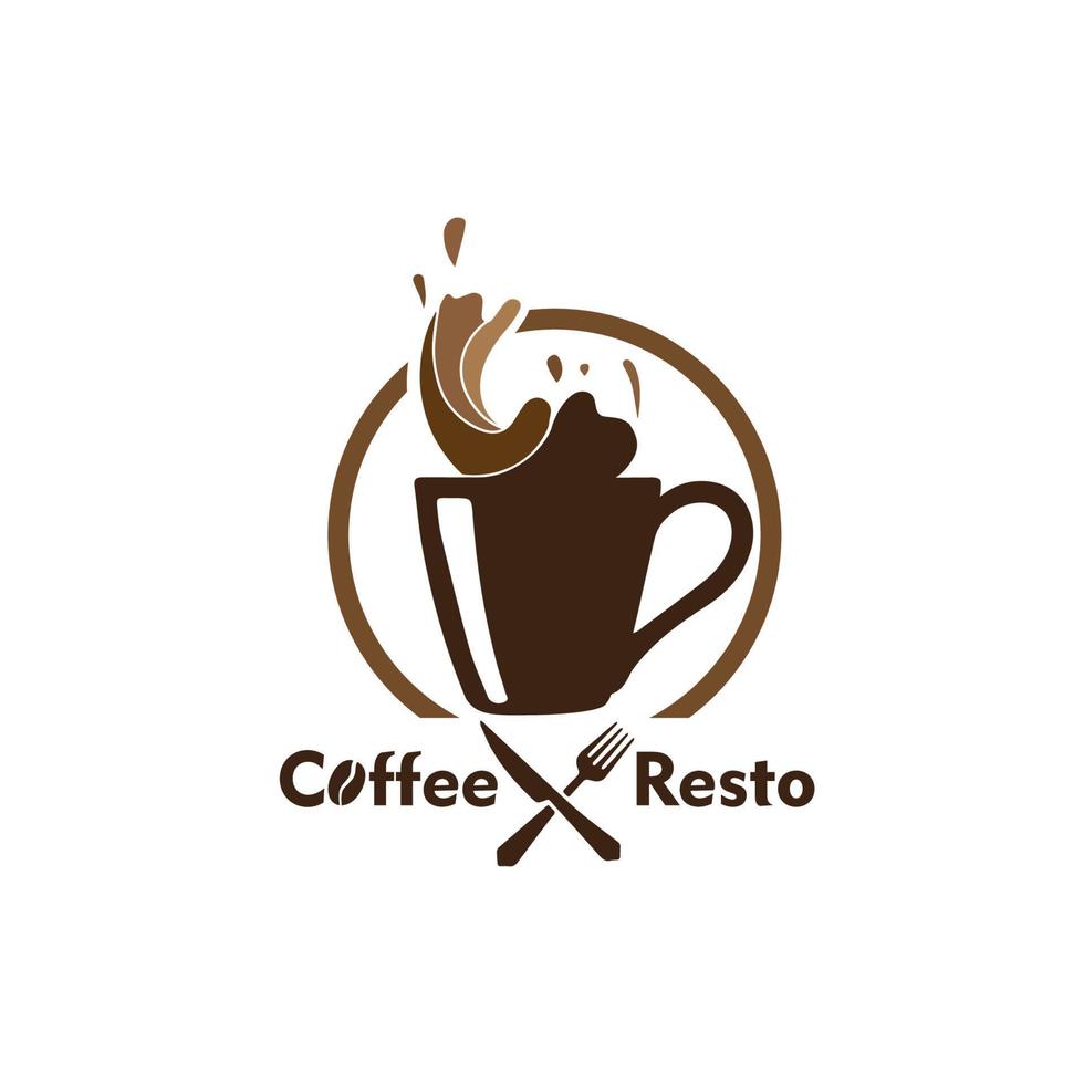 logotyp kaffe dryck vektor mall illustration
