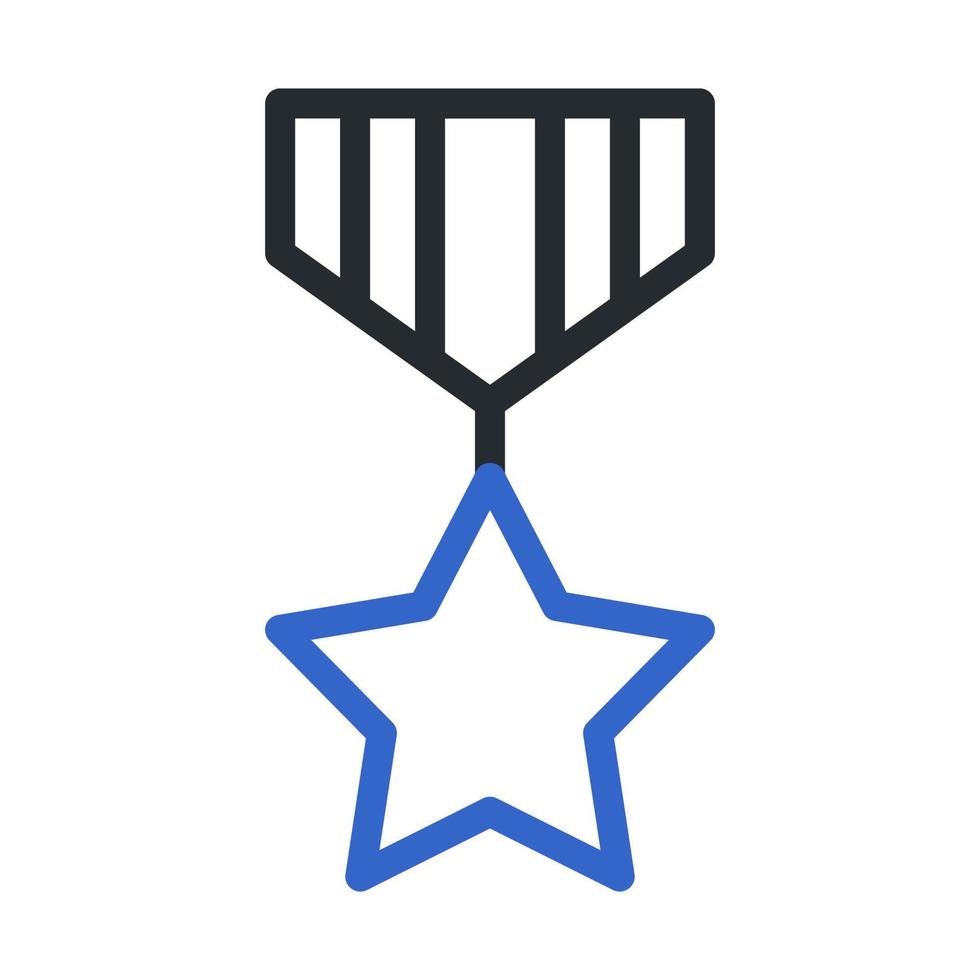 medalj ikon duofärg stil grå blå Färg militär illustration vektor armén element och symbol perfekt.