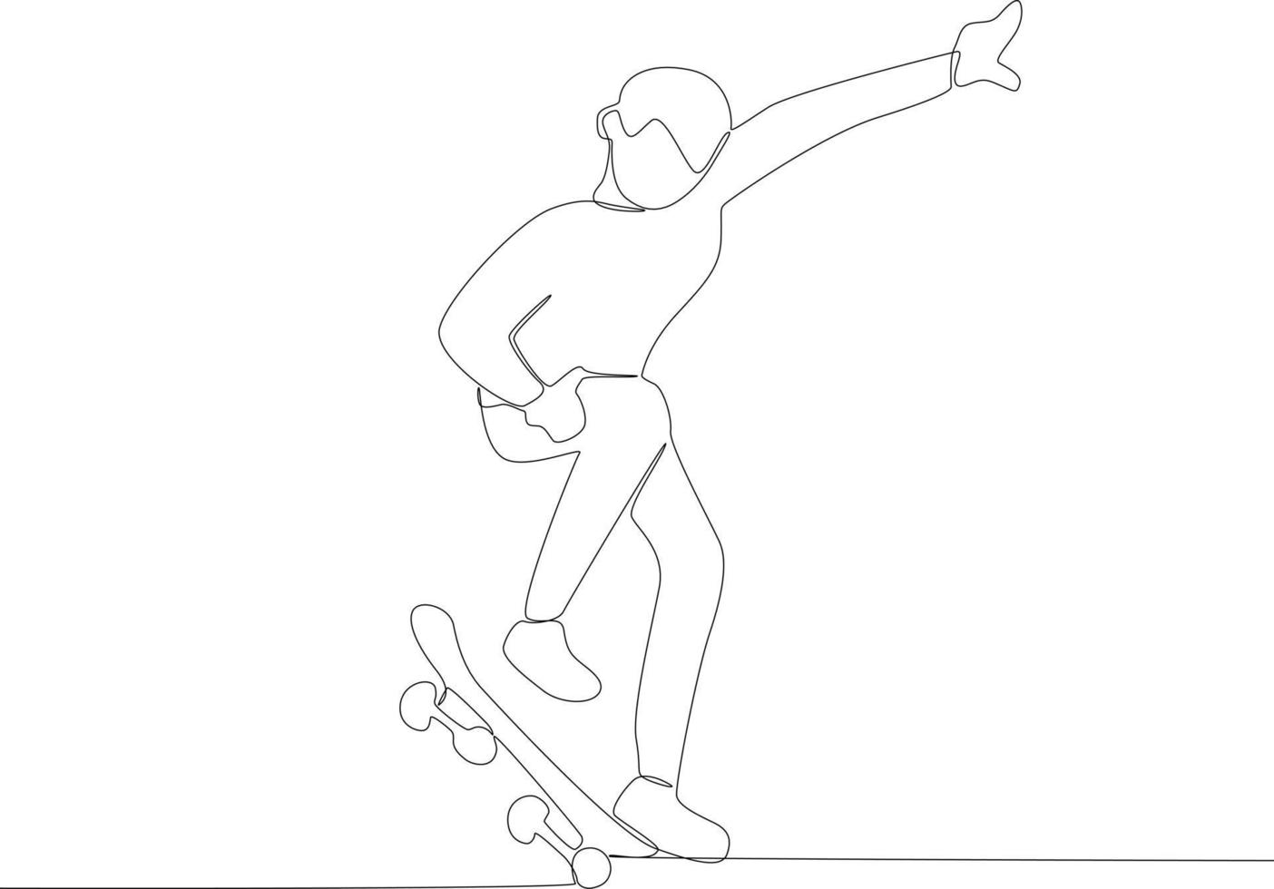 en kvinna stepping på kant av en skateboard vektor