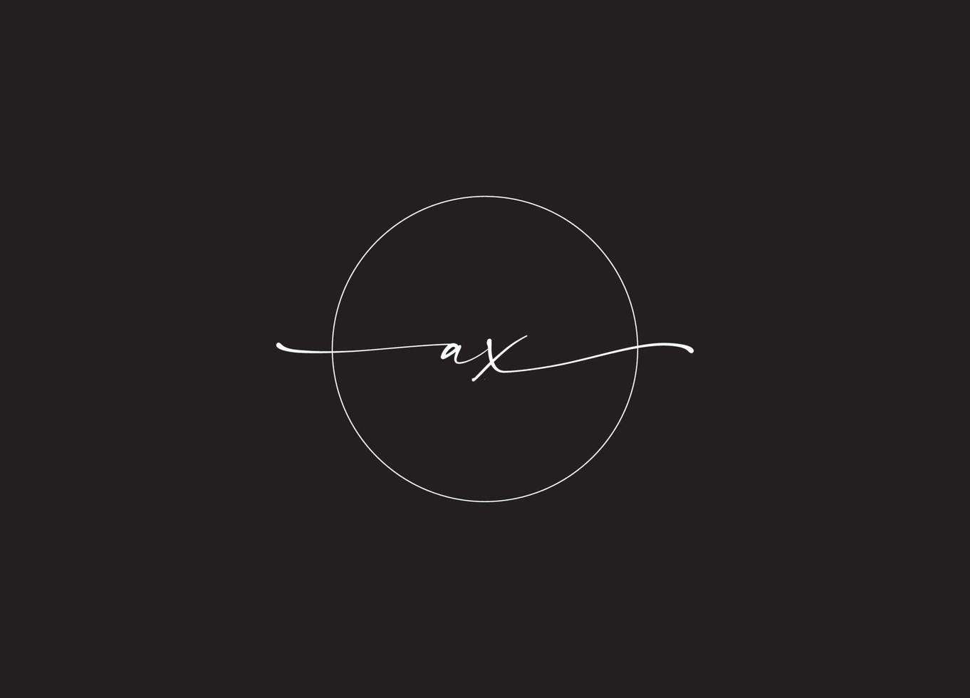 första en x minimalistisk modern logotyp identitet vektor