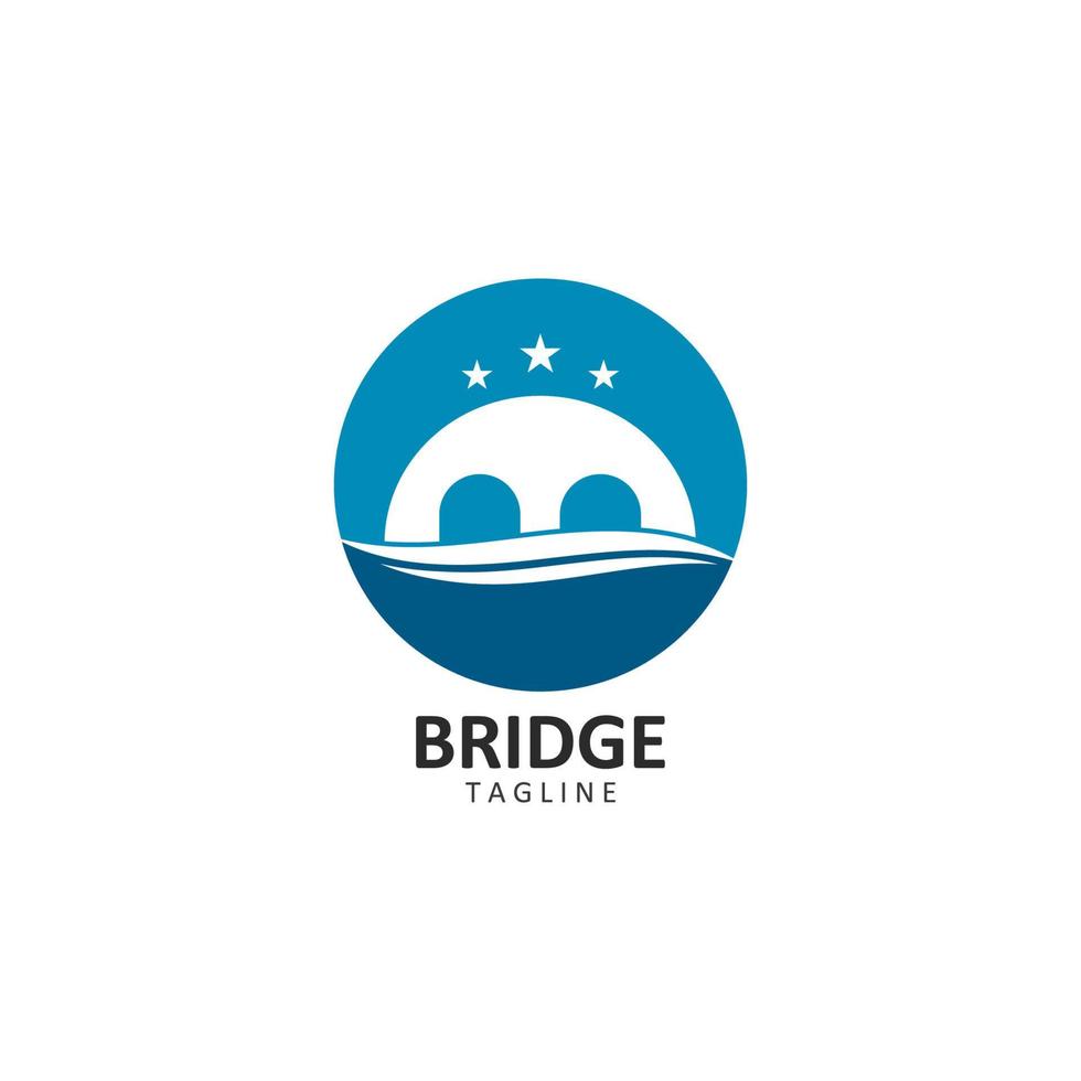 Brücke Logo Vorlage Vektor Icon Illustration