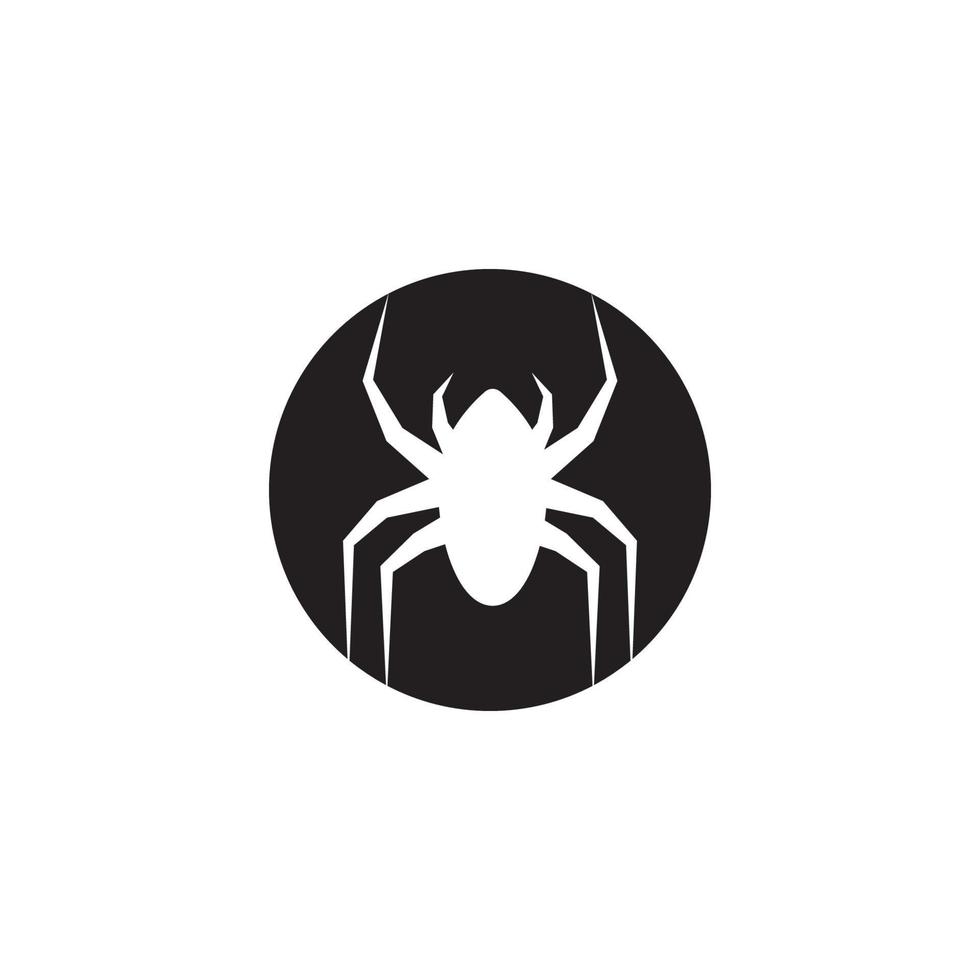 schwarz Spinne Logo Vorlage Vektor Symbol Illustration