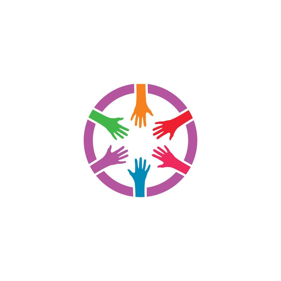 Zusammenarbeit Logo Vorlage Vektor Symbol Illustration