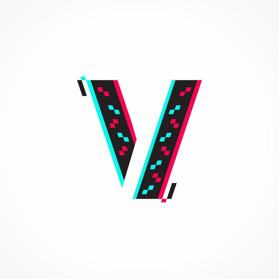 abstrakt Panne bewirken korporativ Identität Brief v Logo Design vektor