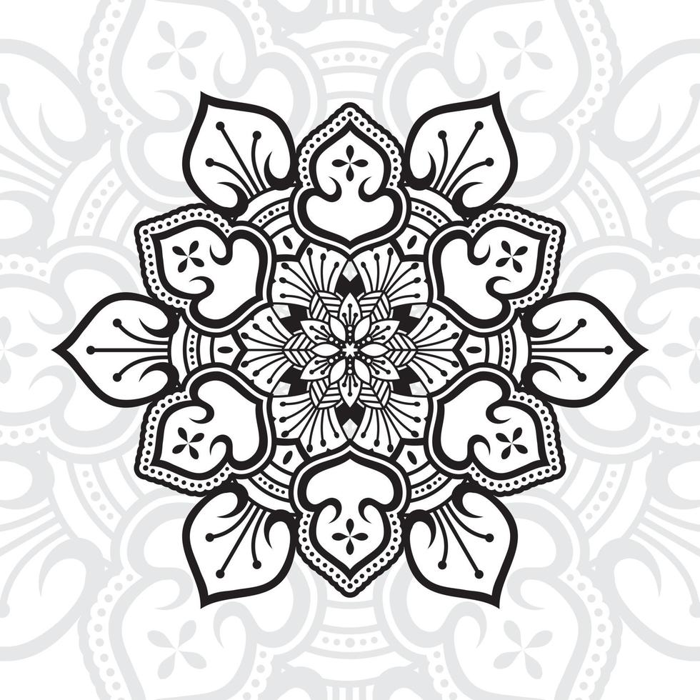 Blumenmandala. Vintage dekorative Elemente. orientalisches Muster, Vektorillustration. vektor