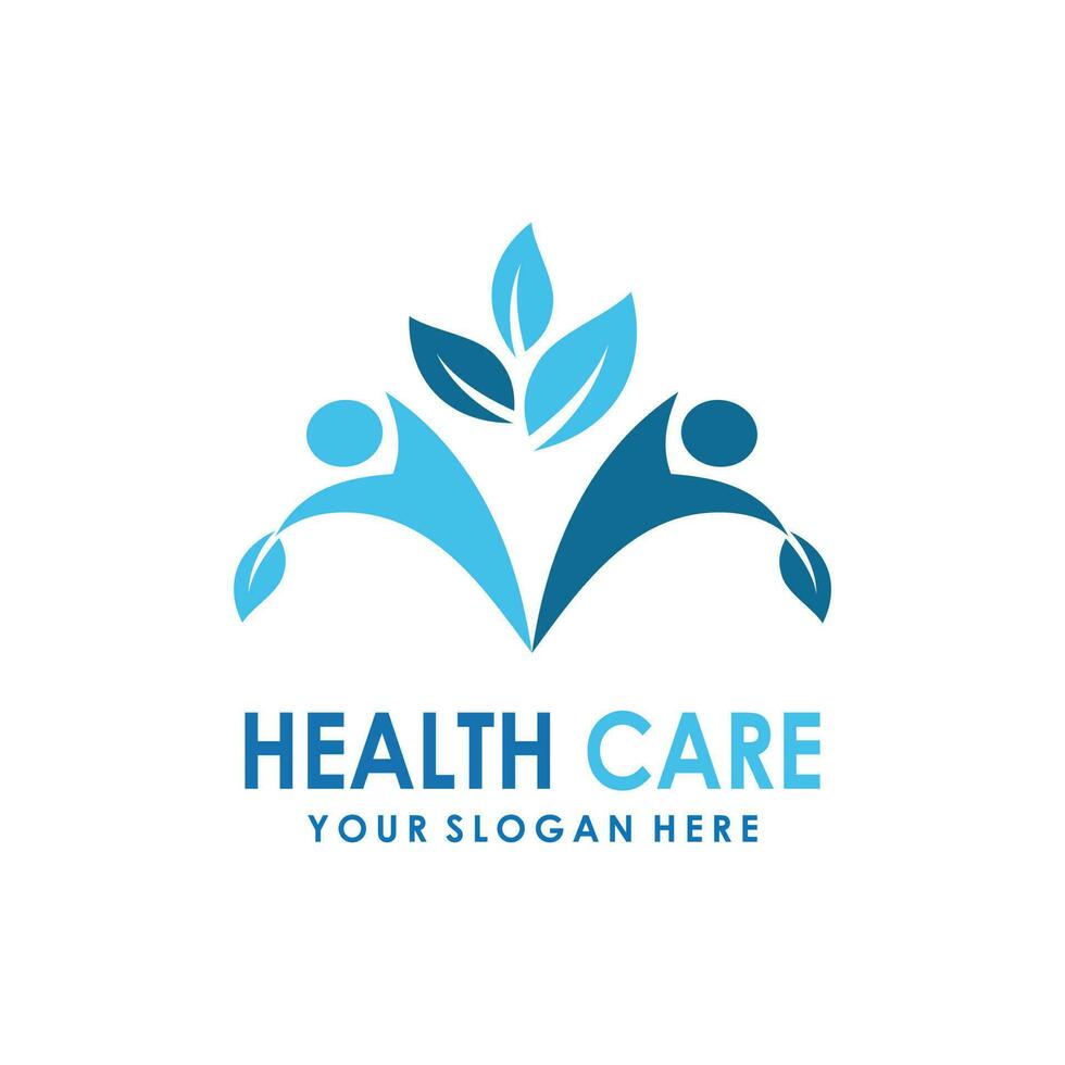 Mensch Gesundheit Logo Design Vorlage vektor