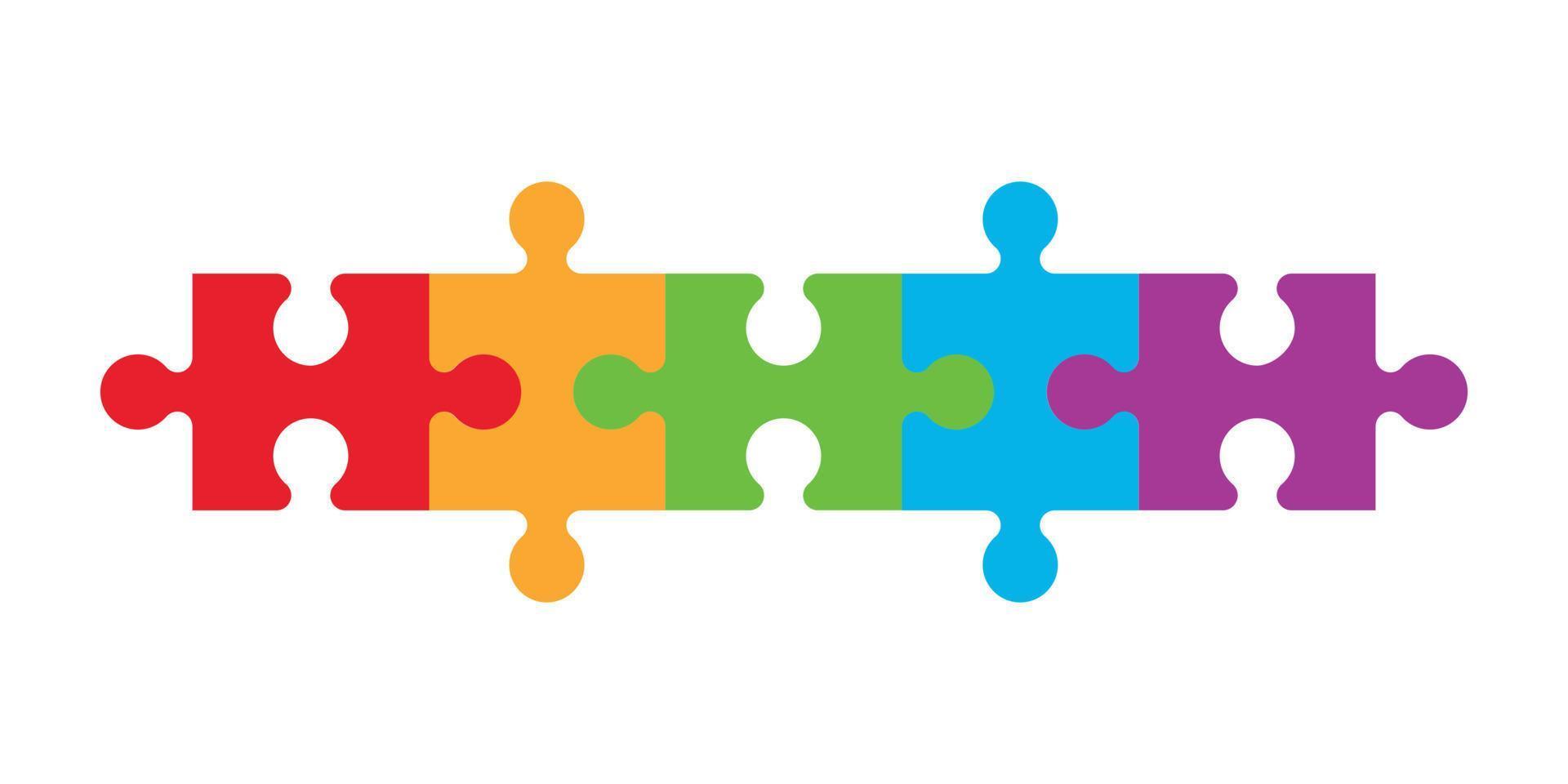 färgrik pussel bitar ikon för autism medvetenhet dag vektor illustration