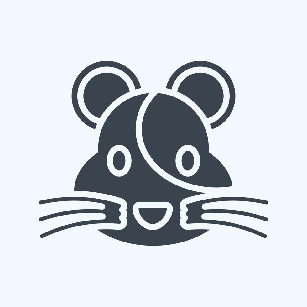 Symbol Hamster. verbunden zu Tier Kopf Symbol. einfach Design editierbar. einfach Illustration vektor