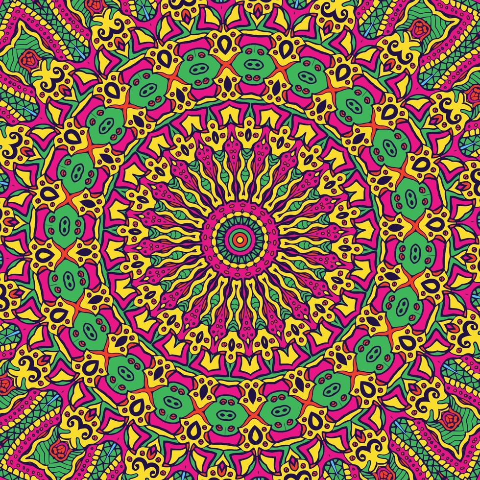 en färgrik bakgrund med en mönster av blommor och löv vektor