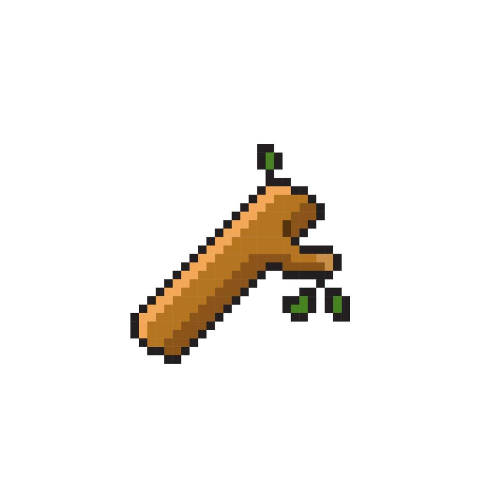 Log Holz im Pixel Kunst Stil vektor