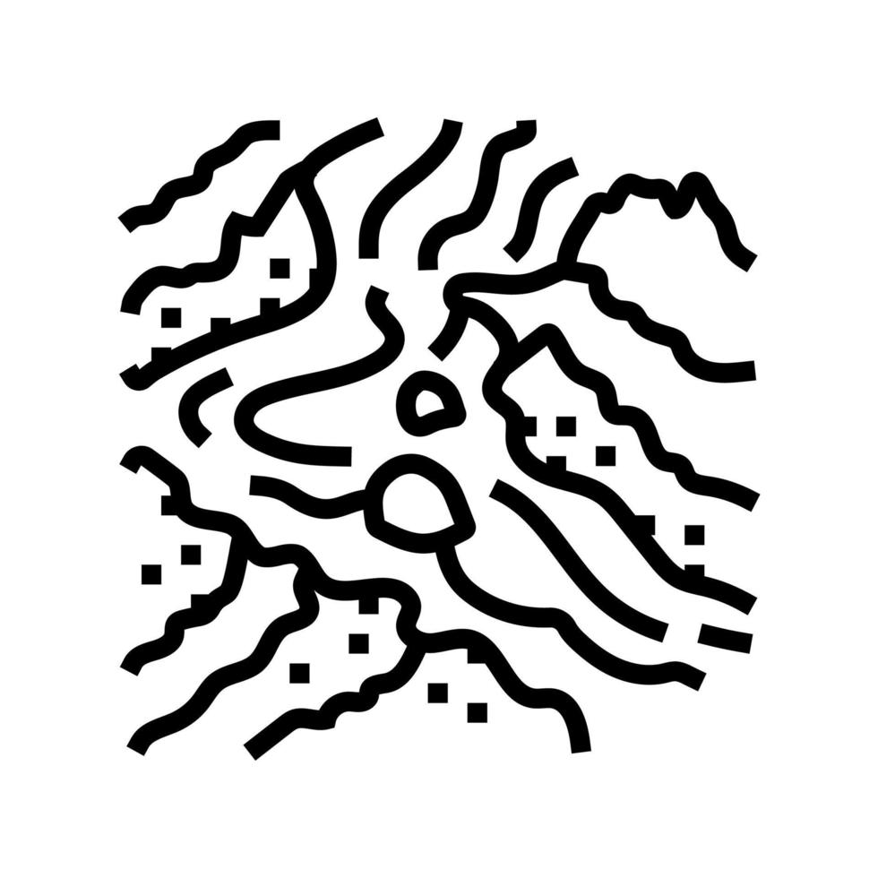 lava strömma linje ikon vektor illustration