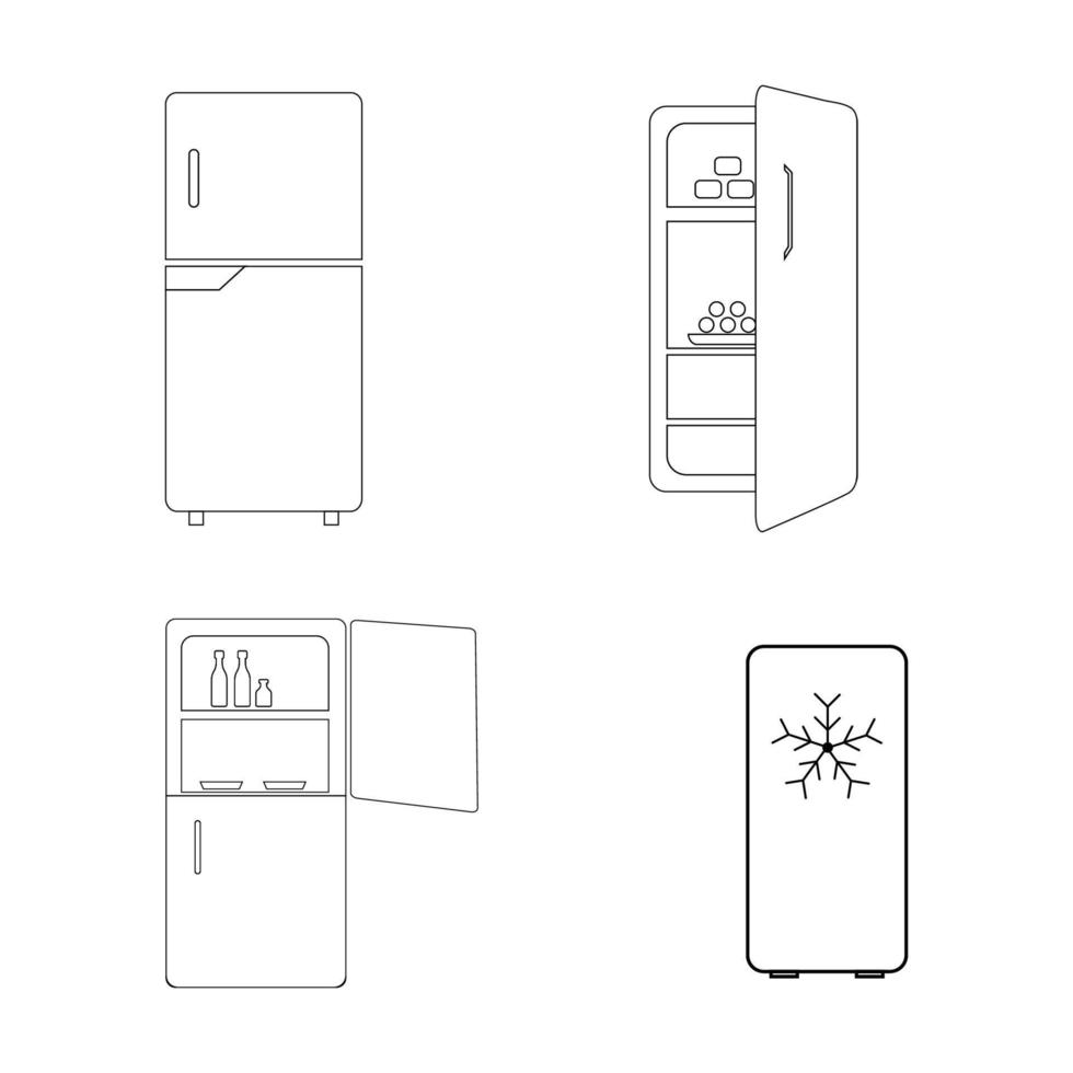 kylskåp ikon vektor