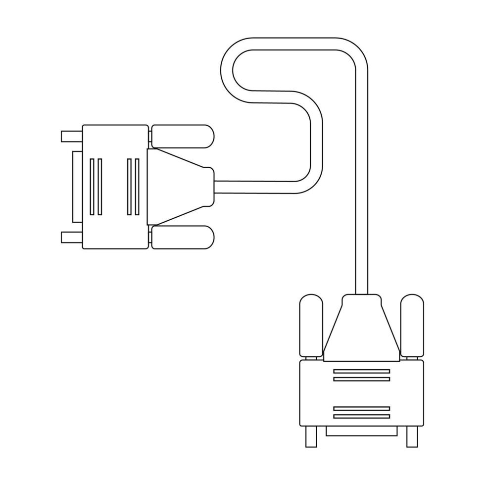 VGA-Kabel-Symbol vektor