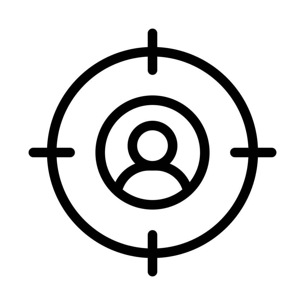 Vektorsymbol für die Zielgruppe vektor